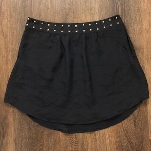 Black Skirt with gold hardware waistband